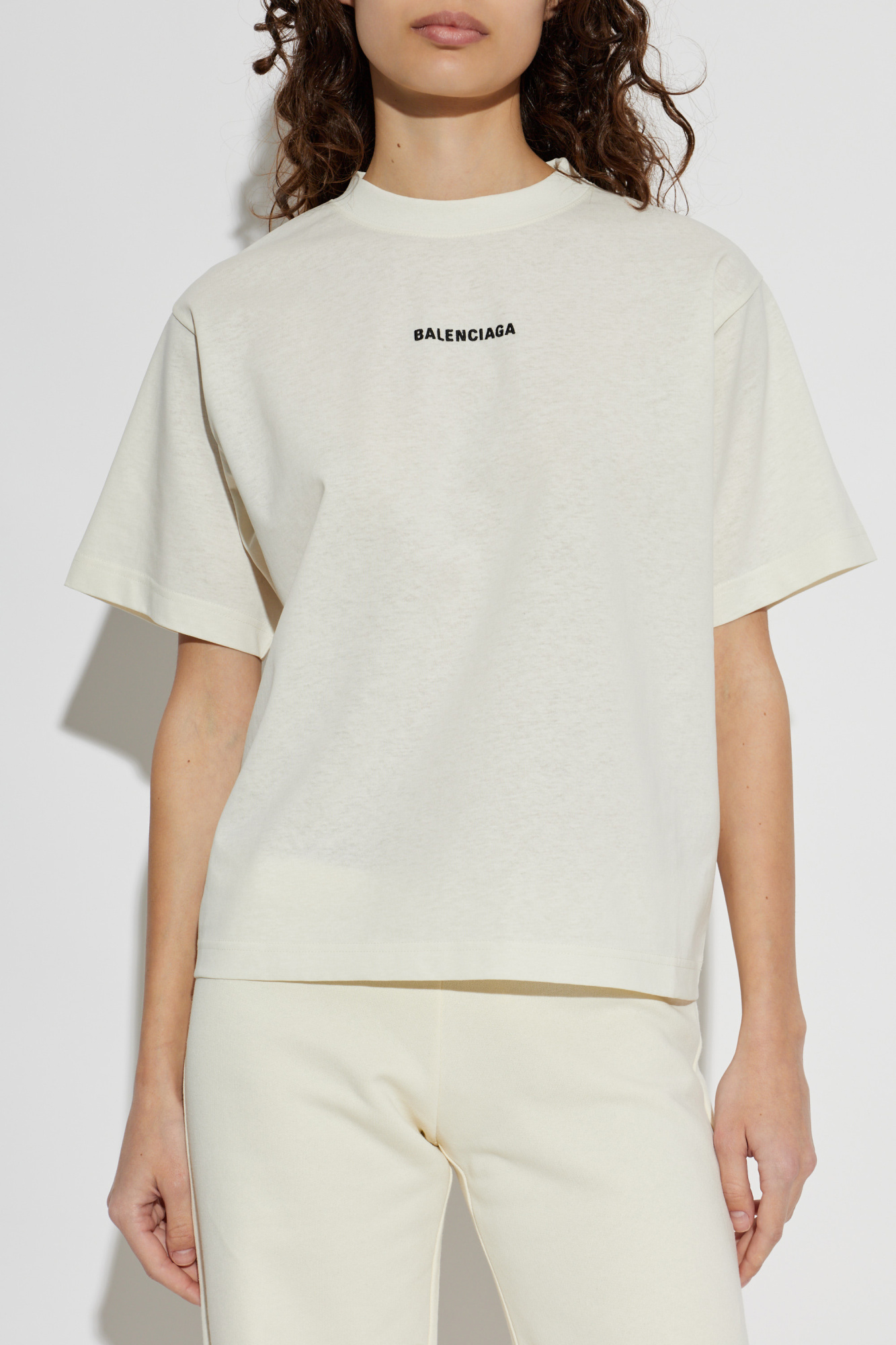 Balenciaga T-shirt with embroidered logo | Women's | Vitkac